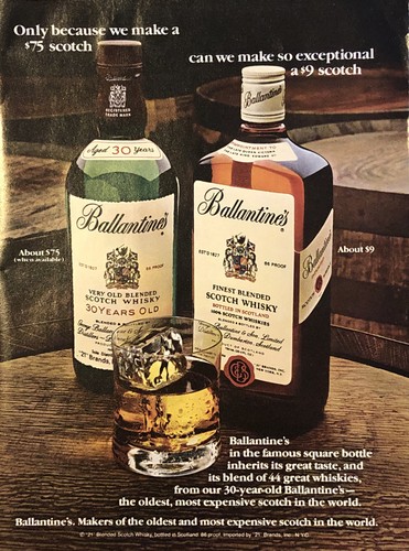 1979 ballantines scotch - 1979, print