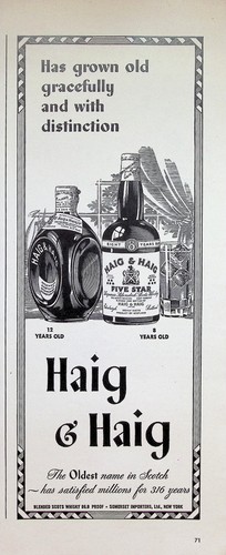 Vintage 1940s print - ad, haig