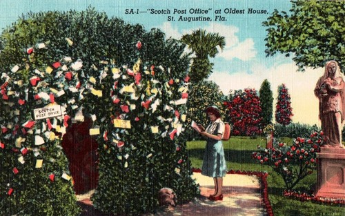 Postcard scotch post office - post,
