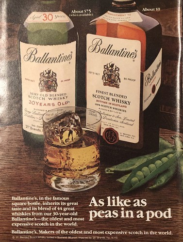 1980 ballantines scotch vtg - 1980,